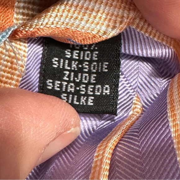 Lincs David Chu 100% silk necktie, made in Italy, spring colors - Picture 5 of 6